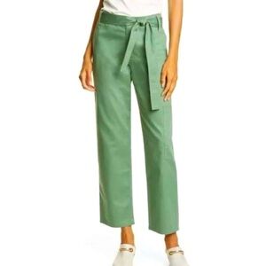 NWT Tibi Slouch Front Tie Green Cargo Pants 8